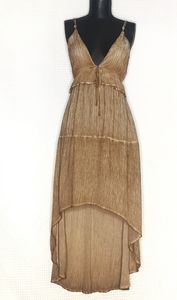 I LOVE boho light brown backless high low S